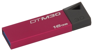 Флеш Диск Kingston 16Gb DataTraveler Mini DTM30R/16GB USB3.0 розовый