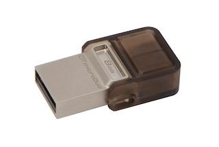 Флеш Диск Kingston 8Gb DataTraveler microDuo DTDUO/8GB USB2.0 черный OTG, microUSB