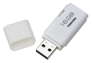 Флеш Диск Toshiba 16Gb TransMemory Hayabusa THNU16HAY(BL5 USB2.0 белый