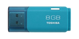 Флеш Диск Toshiba 8Gb TransMemory Hayabusa THNU08HAYAQUA(BL5 USB2.0 голубой