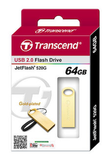 Флеш диск Transcend USB2.0 64Gb JetFlash 520G TS64GJF520G USB2.0 золотистый