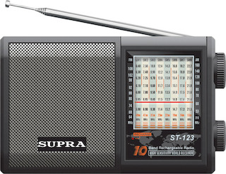 Радиоприемник портативный Supra ST-123 черный