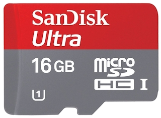 Флеш карта microSDHC 16Gb Class10 Sandisk SDSDQUIN-016G-G4 Ultra + SD Adapter 48MB/s