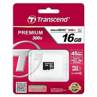 Флеш карта microSDHC 16Gb Class10 Transcend TS16GUSDCU1 Premium UHS-1
