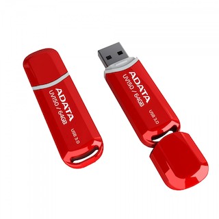 Флеш Диск USB 3.0 64Gb A-Data UV150, Красный (AUV150-64G-RRD)