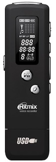 Цифровой Диктофон Ritmix RR-650 2Gb Black Mic SP MP3 USB Acl