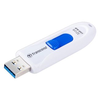 Флеш Диск Transcend 32Gb Jetflash 790 USB3.0 белый голубой
