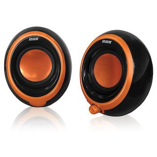 Колонки BBK CA-201S 2.0 черный/оранжевый 6Вт
