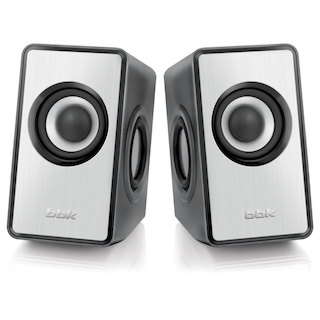 Колонки BBK CA-203S 2.0 серебристый 6Вт