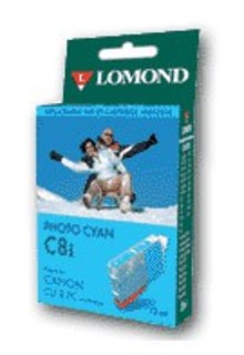 Струйный картридж Lomond CLI-8 голубой фото (с чипом) для Pixma iP6600D (L0202350)