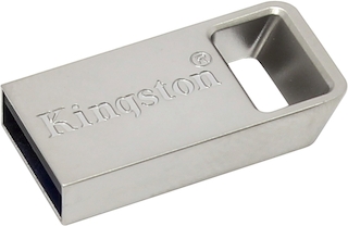 Флеш Диск Kingston 16Gb DataTraveler Micro 3.1 DTMC3/16GB USB3.1 серебристый