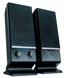 Колонки Oklick OK-115U 2.0 черный 6Вт портативные