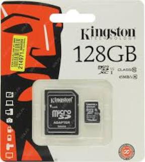 Флеш карта microSDXC 128Gb Class10 Kingston SDC10G2/128GB + adapter