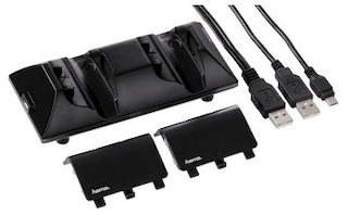 Зарядное устройство Hama Xbox One Basic 2 контроллера 600mAh (115588)