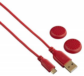 Зарядный кабель Hama SuperSoft красный (для: PlayStation 4) (00115473)