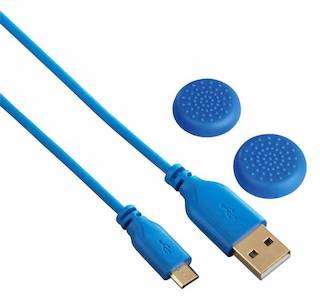 Зарядный кабель Hama SuperSoft синий (для: PlayStation 4) (00115474)