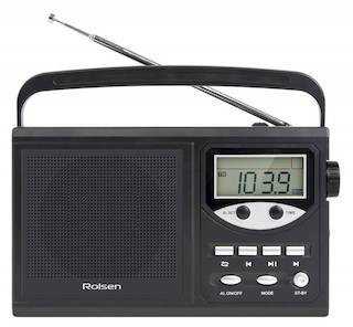 Радиобудильник Rolsen RBM-217BL черный LCD часы:цифровые AM/FM/SW