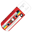 Флеш Диск USB 2.0 16Gb Verbatim Mini Cassette Edition 49398 красный