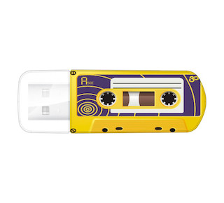 Флеш Диск USB 2.0 16Gb Verbatim Mini Cassette Edition 49399 желтый