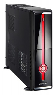 Корпус Ezcool R-120B black red led 350W mATX slim 2*USB 2.0 Audio