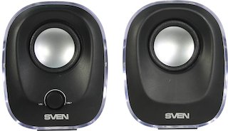 Колонки Sven 330 2.0 черный 5Вт портативные