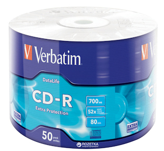 Диск CD-R Verbatim 700Mb 52x bulk (50шт) (43787)