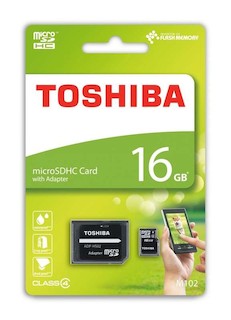 Флеш карта microSDHC 16Gb Class10 Toshiba THN-M203K0160EA M203 + adapter