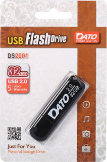 Флеш Диск USB 2.0 32Gb Dato DS2001 DS2001-32G черный