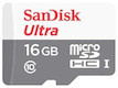 Флеш карта microSDHC 16Gb Class10 Sandisk SDSQUNS-016G-GN3MN Ultra w/o adapter