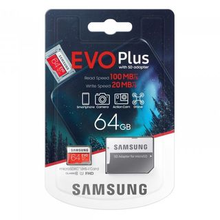 Флеш карта microSDXC 64Gb Samsung EVO Plus +SD adapter (MB-MC64HA/RU)