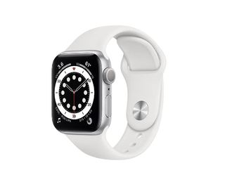 Смарт-Часы Apple Watch Series 6 44mm Silver Aluminum Case with White Sport Band (M00D3)
