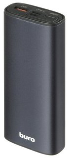 Внешний аккумулятор Buro RB-10000-QC3.0-I&O Li-Pol 10000mAh 3A+1.5A темно-серый