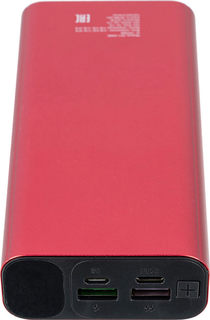 Внешний аккумулятор Digma DGT-20000 QC 4.0 PD(22.5W) Li-Pol 20000mAh красный 2xUSB
