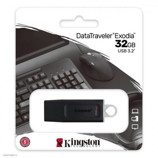 Флеш Диск USB 3.2 32Gb Kingston DataTraveler Exodia DTX/32GB черный