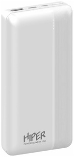 Внешний аккумулятор Hiper MX Pro 20000 20000mAh 3A QC PD 2xUSB белый