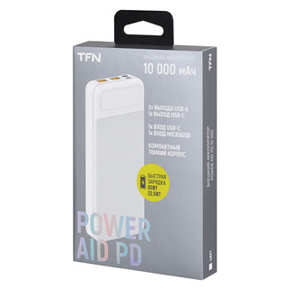 Внешний аккумулятор TFN Power Aid PD 10 10000mAh (TFN-PB-288-WH) White