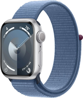 Смарт-Часы Apple Watch Series 9 41mm Silver Aluminium Case with Winter Blue Sport Loop (MR923)
