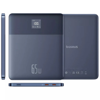 Внешний аккумулятор Baseus Blade 2 65W PD Fast Charging Portable Charger with Digital Display Power Bank 12000mAh Mariana Blue