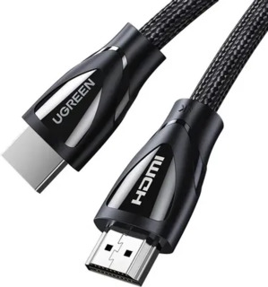 Кабель UGREEN HD140 (80401) HDMI 2.1 Male To Male Cable 8K Braided Cable. Длина 1 м. Цвет: черный