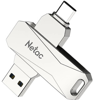 Флеш Диск USB 3.0 128Gb Netac U782C серебристый (NT03U782C-128G-30PN)