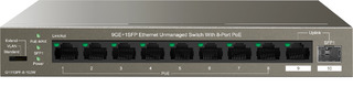 Коммутатор IP-Com G1110PF-8-102W (L2) 9x1Гбит/с 1xКомбо(1000BASE-T/SFP) 1SFP 8PoE 92W неуправляемый