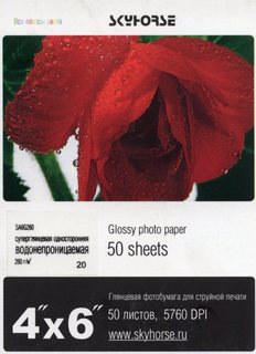 Фотобумага SkyHorse , матовая , 152х102мм (4"х6") , 220г\м2 25листов