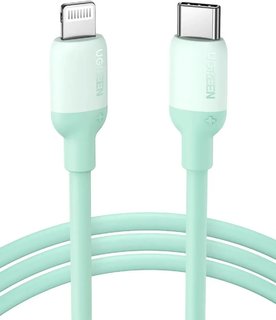 Кабель UGREEN US387 (20308) USB-C to Lightning Silicone Cable. Длина: 1 м. Цвет: зеленый