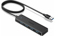 Хаб UGREEN CM219 (35574) 4-Port USB 3.0 Hub with USB-C power port 1м черный