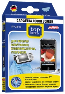 Салфетка TOP HOUSE TOUCH SCREEN для смартфонов, коммуникаторов, телефонов  (15х20 см, 320 гр/м)
