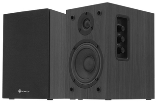 Колонки Konoos 2.0 KNS-D400-Bl, 2х8,0 Вт MP3 player (коричневое дерево)