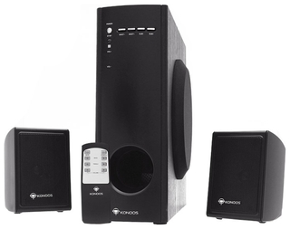 Колонки Konoos KNS-T420 2.1 2х5 Вт +12 Вт ДУ (черное дерево)