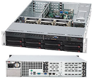 Корпус SuperMicro CSE-825TQ-R720UB 2U 8x3.5"SAS/SATA Bays, 2x720W, Rail