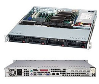 Корпус SuperMicro CSE-813MTQ-600CB 1U 4x3.5"SAS / SATA+2x5" Bays,600W, Rail