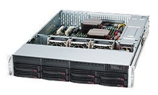 Корпус SuperMicro CSE-825TQ-563LPB 2U 8x3.5"SAS/SATA Bays, 563W, Rail